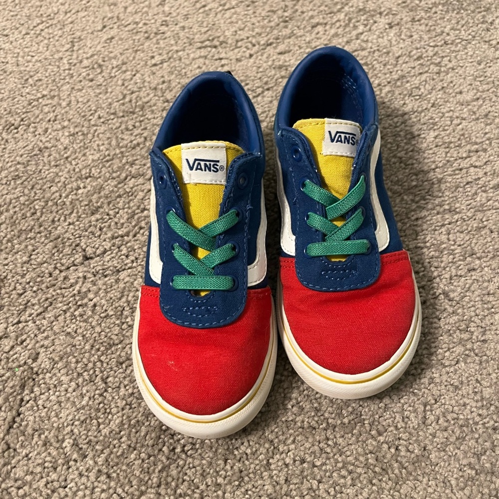 EUC Vans Ward Slip-on Sneaker/Shoe Color Block - Toddler Size 10